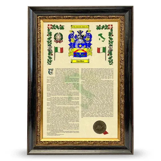 Giardino Armorial History Framed - Heirloom