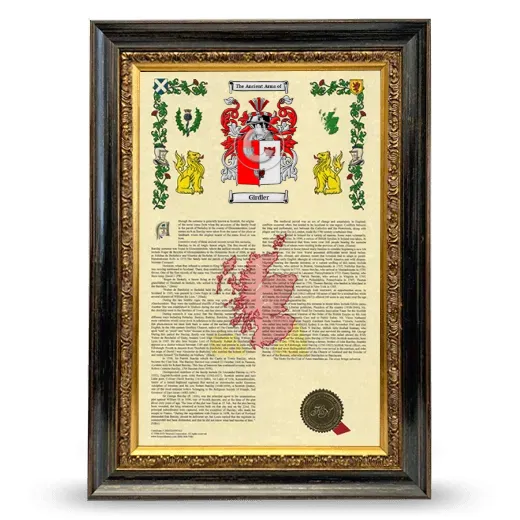 Girdler Armorial History Framed - Heirloom