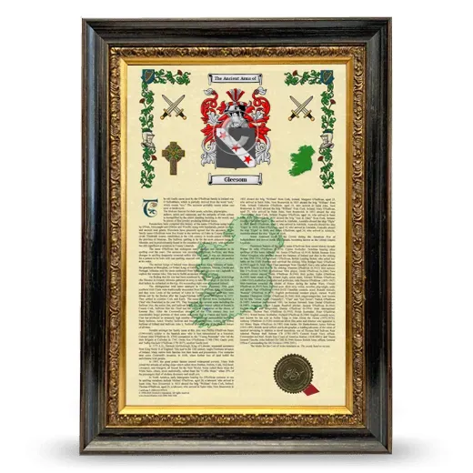 Gleesom Armorial History Framed - Heirloom
