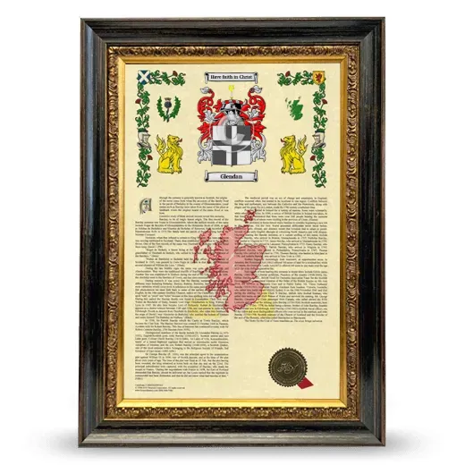 Glendan Armorial History Framed - Heirloom