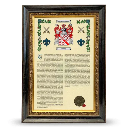 Godby Armorial History Framed - Heirloom