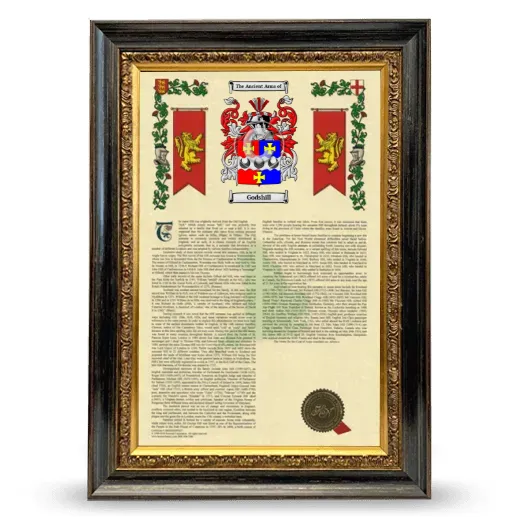 Godshill Armorial History Framed - Heirloom