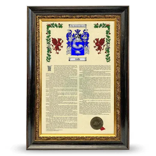 Goffe Armorial History Framed - Heirloom