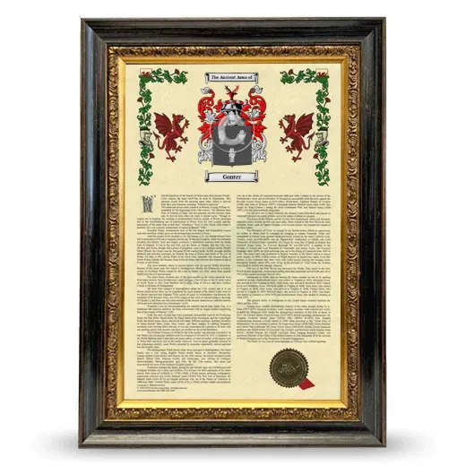 Gonter Armorial History Framed - Heirloom