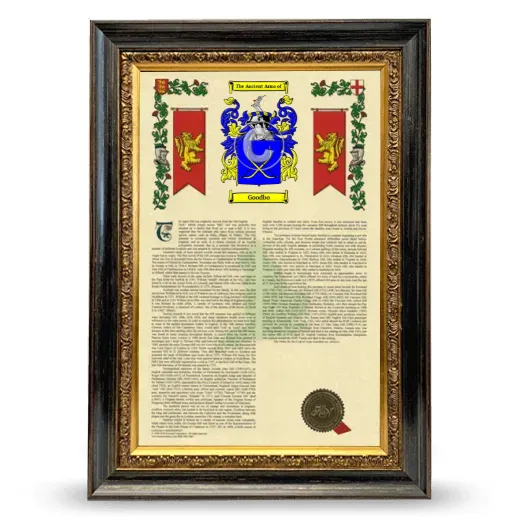 Goodbo Armorial History Framed - Heirloom