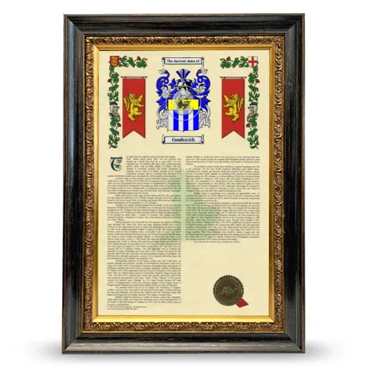 Goodsmith Armorial History Framed - Heirloom