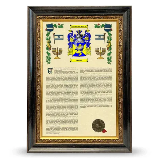 Goulds Armorial History Framed - Heirloom