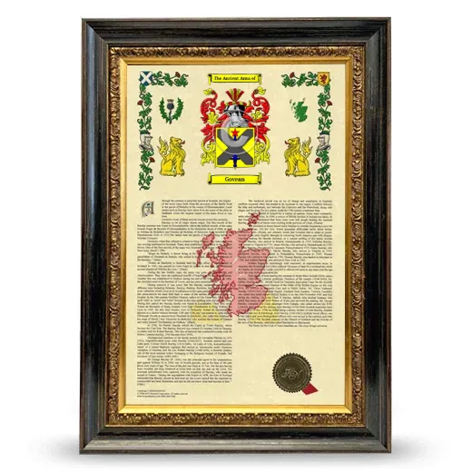 Govean Armorial History Framed - Heirloom