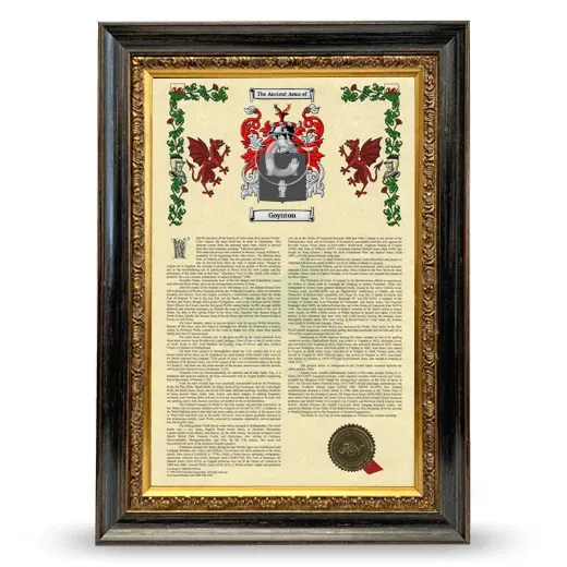 Goynton Armorial History Framed - Heirloom