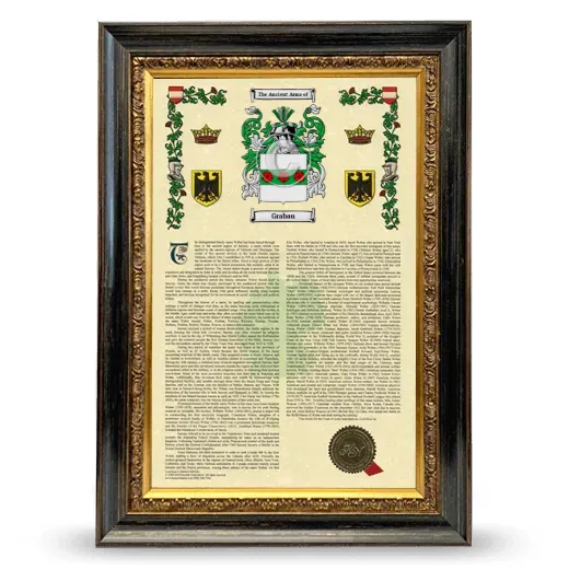 Grabau Armorial History Framed - Heirloom