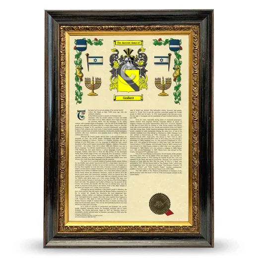Grabert Armorial History Framed - Heirloom