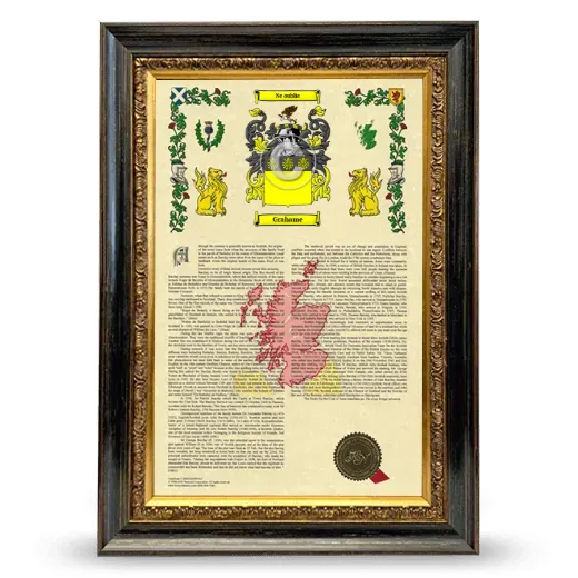 Grahame Armorial History Framed - Heirloom