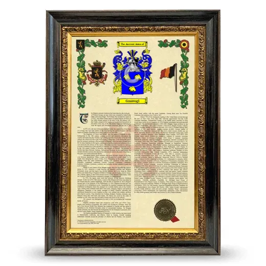 Grauvogl Armorial History Framed - Heirloom