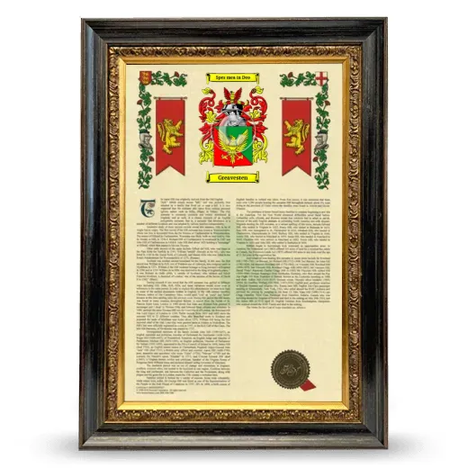 Greavesten Armorial History Framed - Heirloom