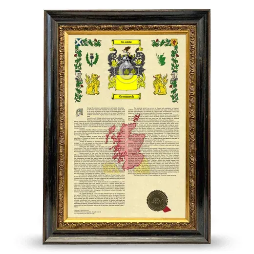 Greumach Armorial History Framed - Heirloom