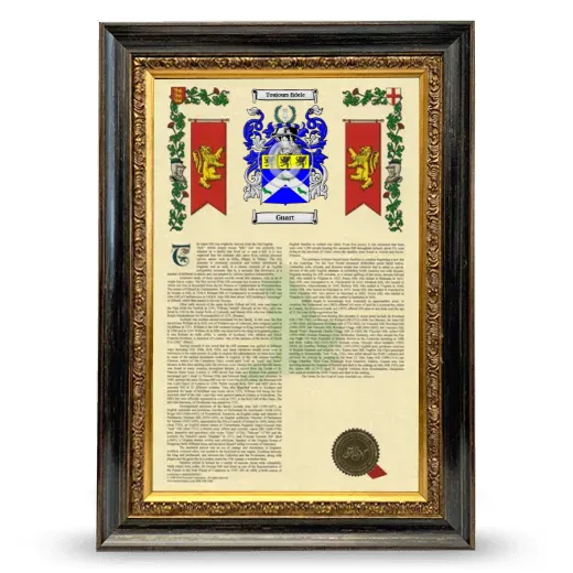 Guart Armorial History Framed - Heirloom