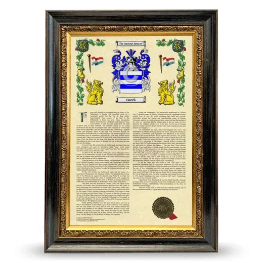 Guech Armorial History Framed - Heirloom