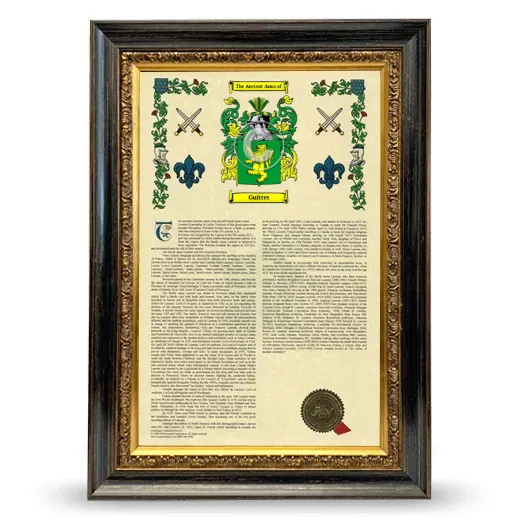 Guittet Armorial History Framed - Heirloom