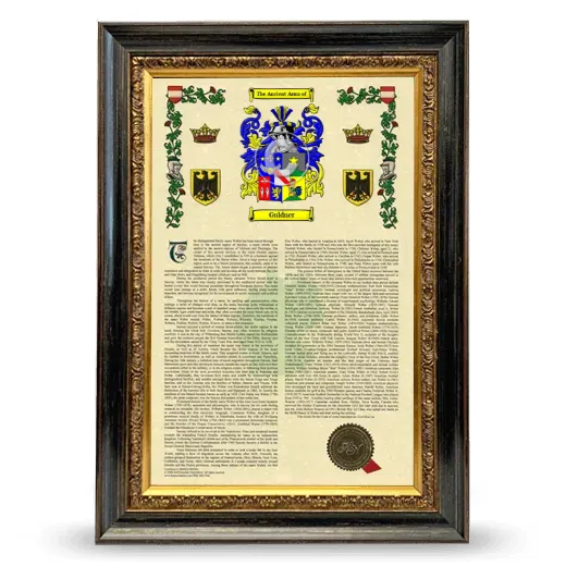 Guldner Armorial History Framed - Heirloom
