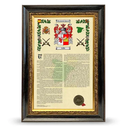 Gulla Armorial History Framed - Heirloom