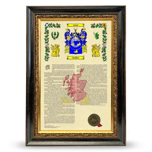 Gurdian Armorial History Framed - Heirloom