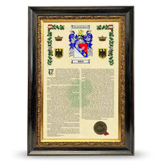 Häfeli Armorial History Framed - Heirloom