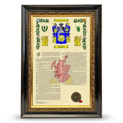 Habrahan Armorial History Framed - Heirloom