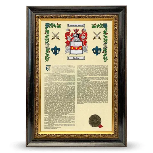 Hachin Armorial History Framed - Heirloom