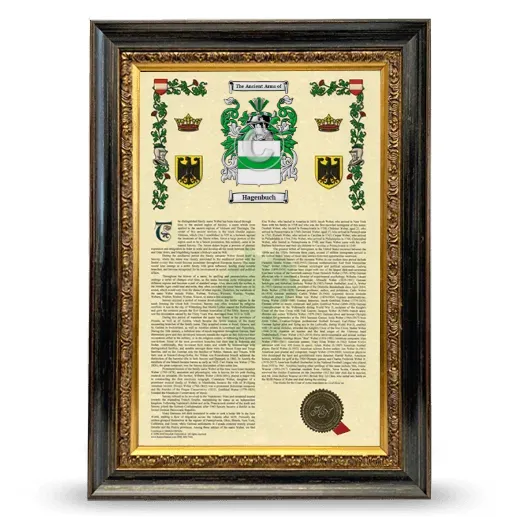 Hagenbuch Armorial History Framed - Heirloom