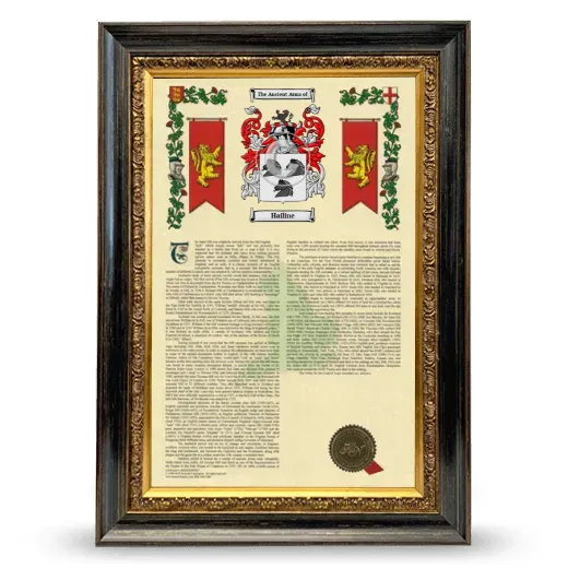 Hailine Armorial History Framed - Heirloom