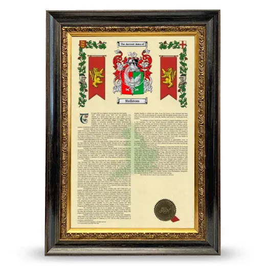 Hailstom Armorial History Framed - Heirloom