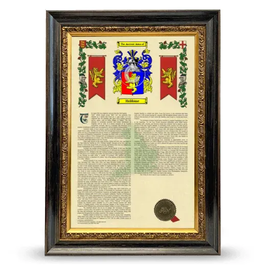 Haldome Armorial History Framed - Heirloom
