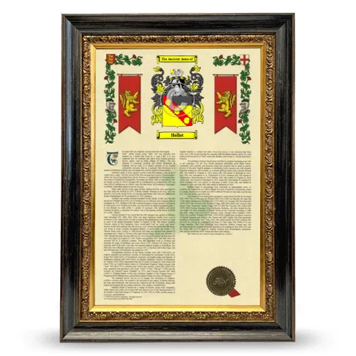 Hallat Armorial History Framed - Heirloom