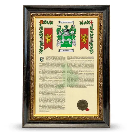 Hamers Armorial History Framed - Heirloom