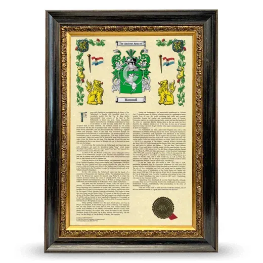 Hammil Armorial History Framed - Heirloom