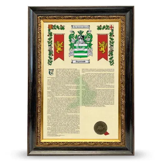 Hapwoode Armorial History Framed - Heirloom
