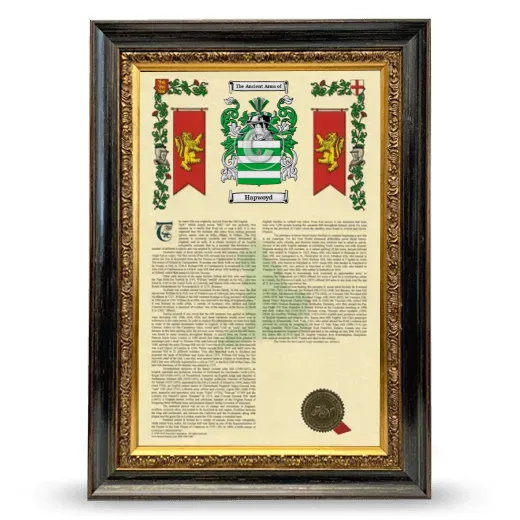 Hapwoyd Armorial History Framed - Heirloom
