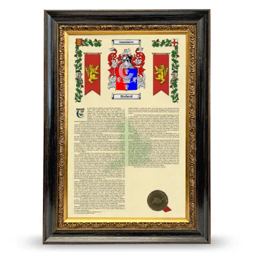 Harberd Armorial History Framed - Heirloom