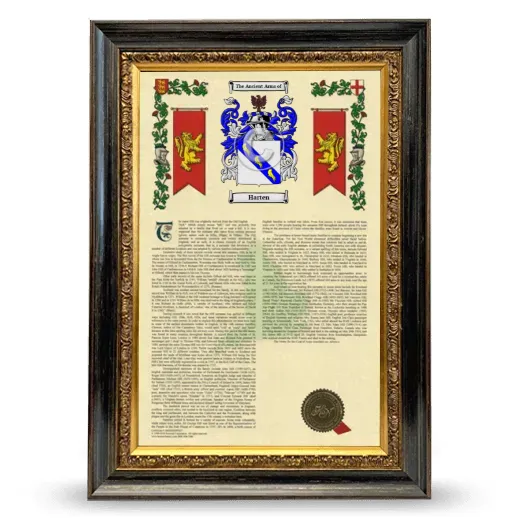Harten Armorial History Framed - Heirloom