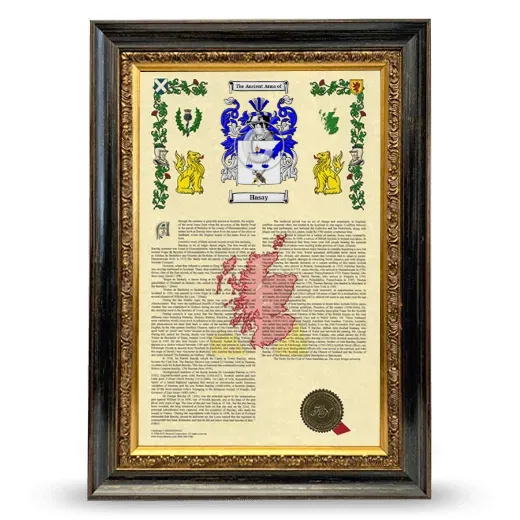 Hasay Armorial History Framed - Heirloom