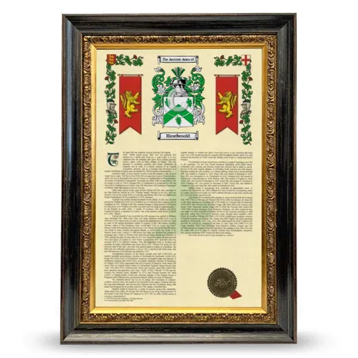 Haselwoold Armorial History Framed - Heirloom