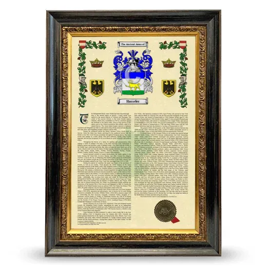 Hasseler Armorial History Framed - Heirloom
