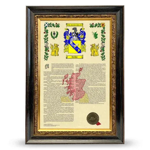 Hatlay Armorial History Framed - Heirloom