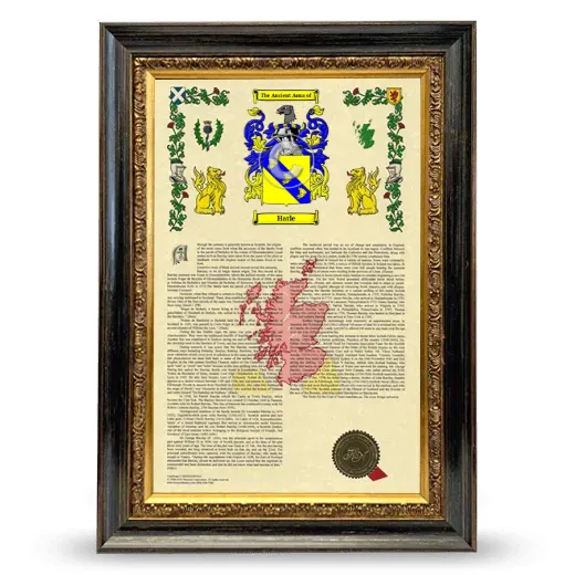 Hatle Armorial History Framed - Heirloom