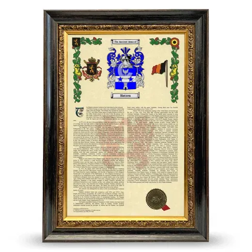 Hatzen Armorial History Framed - Heirloom