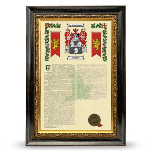 Haughty Armorial History Framed - Heirloom