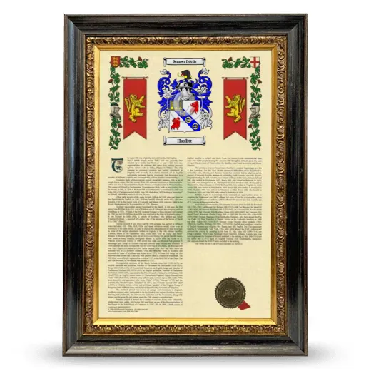 Hazlitt Armorial History Framed - Heirloom