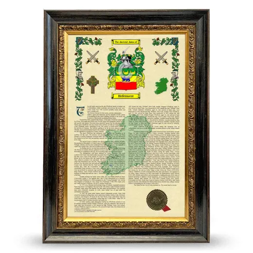 Heferment Armorial History Framed - Heirloom