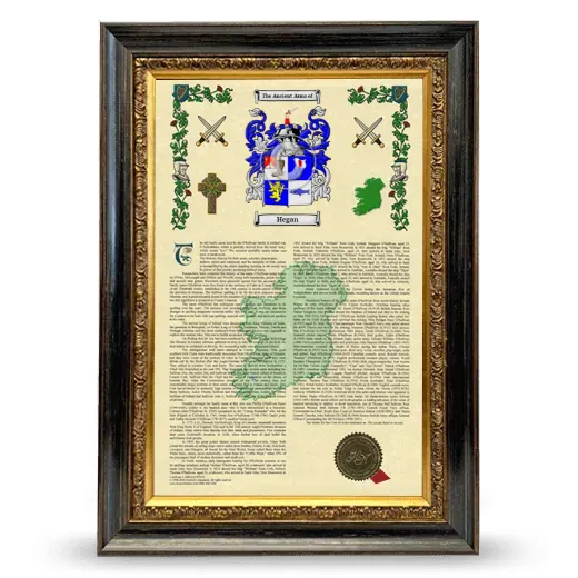 Hegan Armorial History Framed - Heirloom