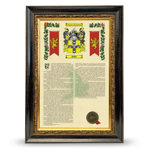 Helias Armorial History Framed - Heirloom